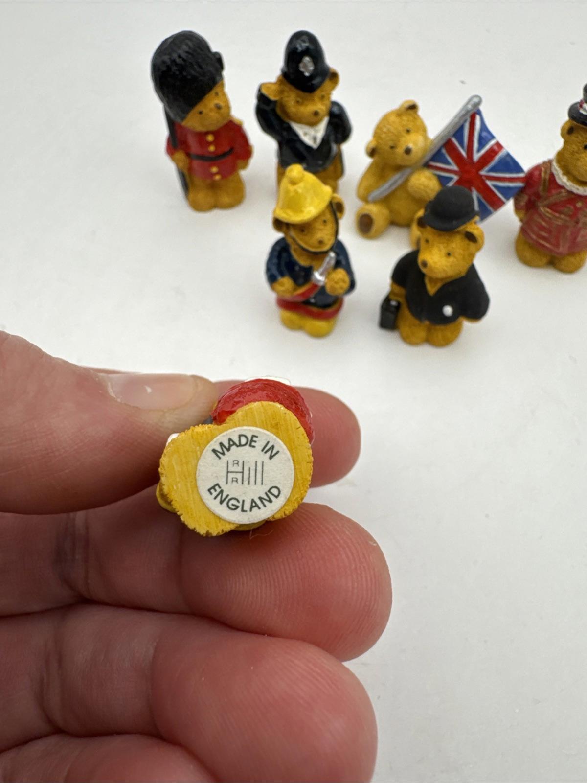 7 X Vintage R&R Hill London Bears Upcott Collection Hand Painted VGC