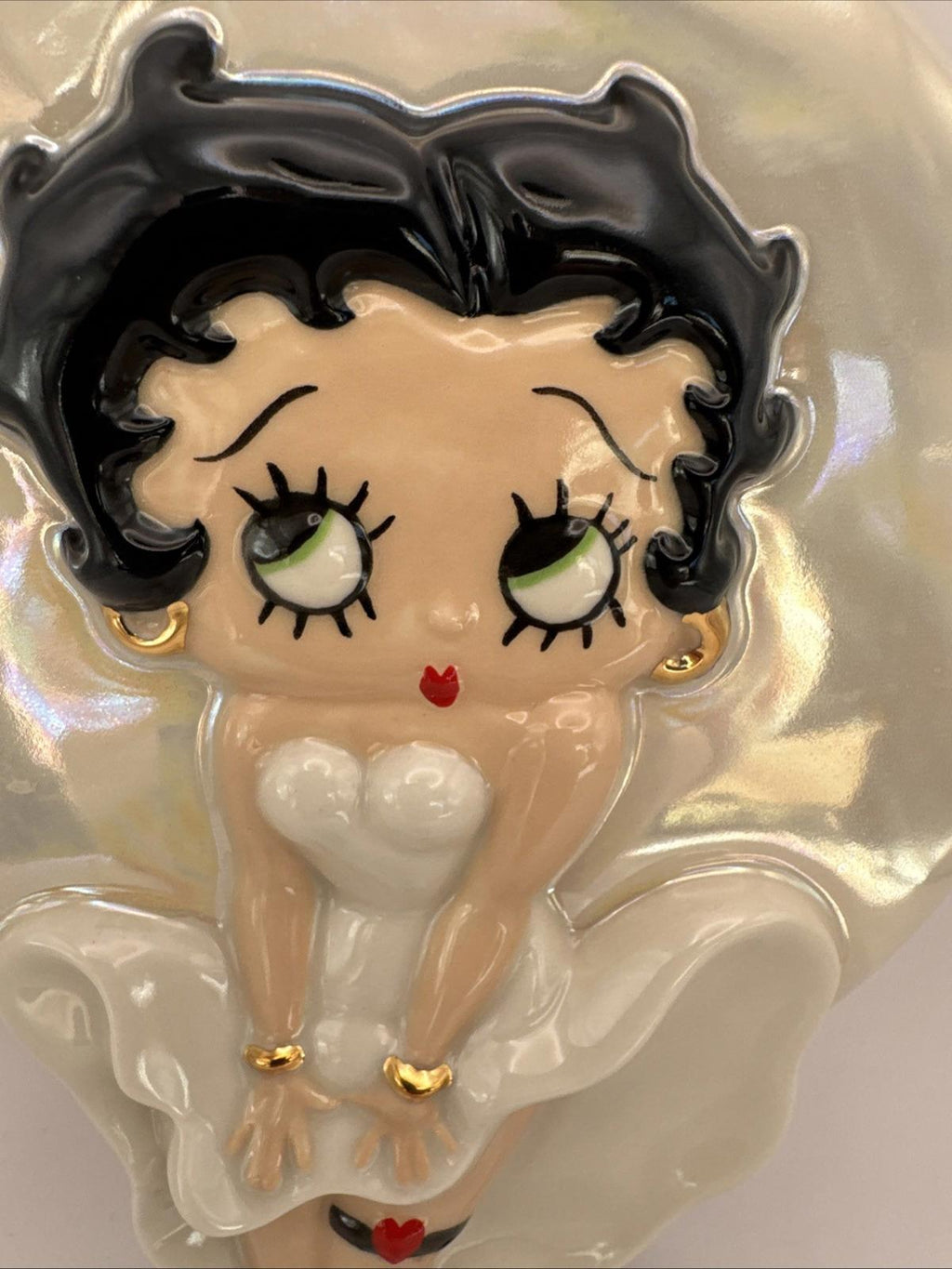 1997 Wade Ceramics Limited Edition 351/1250 9" Betty Poop Wall Picture Plaque