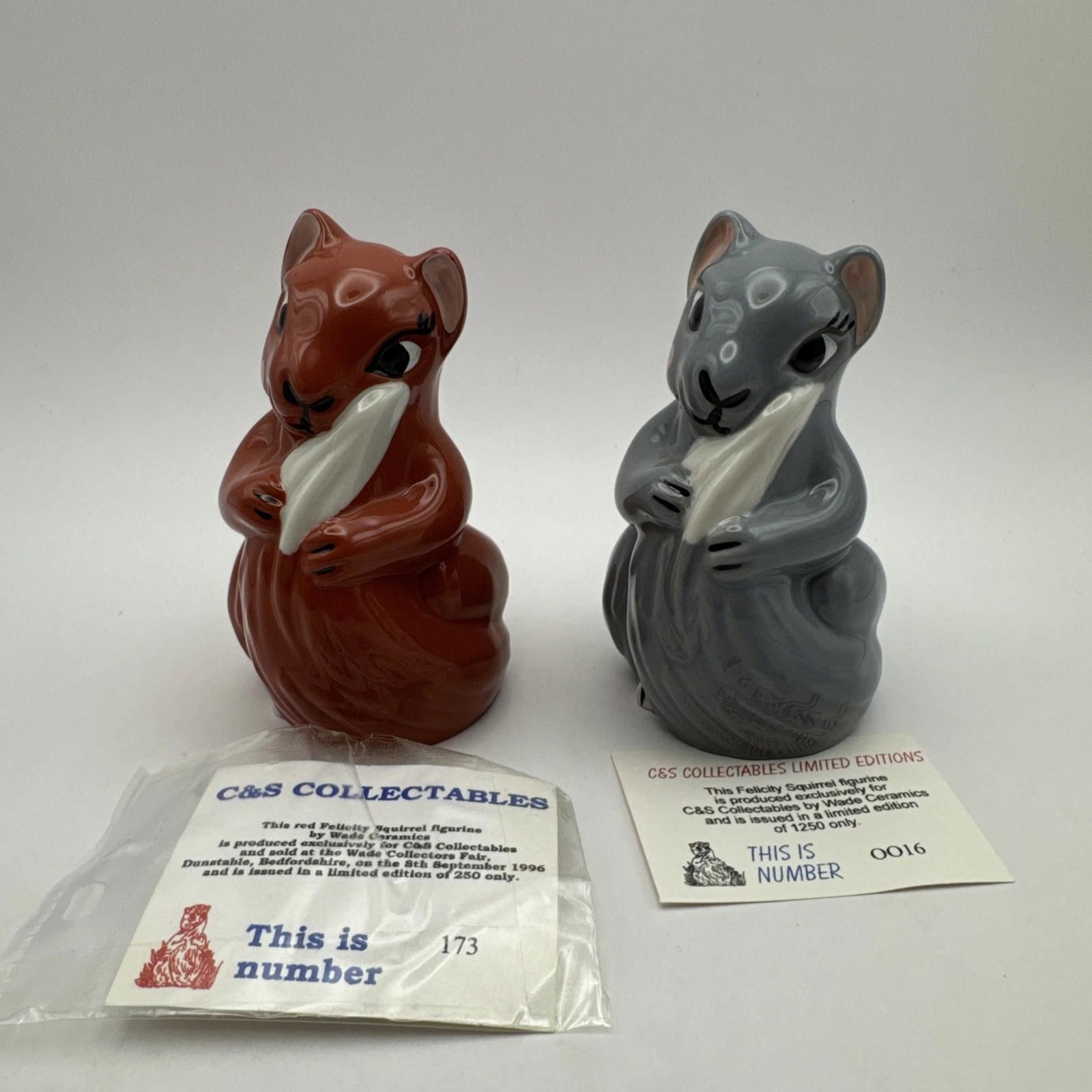 Wade Of England Felicity Squirrel & Red Felicity Boxed With COA Mint Condition