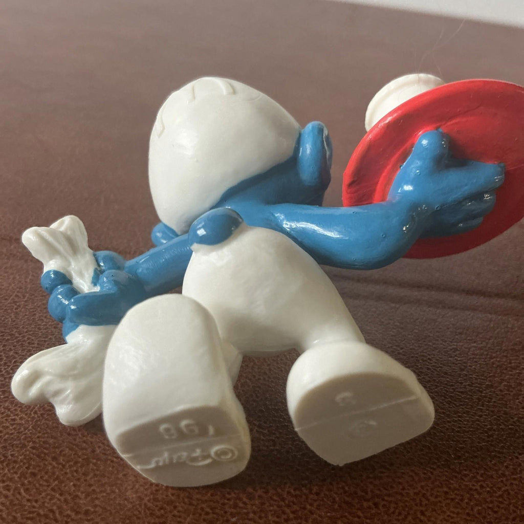 1996 McDonalds  Vintage Milkshake Waiter Smurf VGC Collectable SM028
