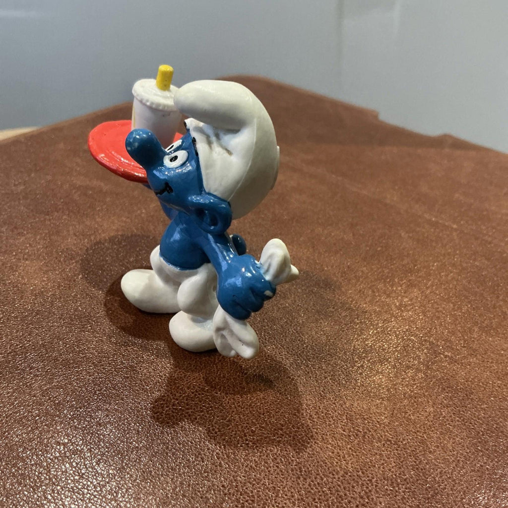 1996 McDonald's Vintage Waiter Smurf Collectable SM044