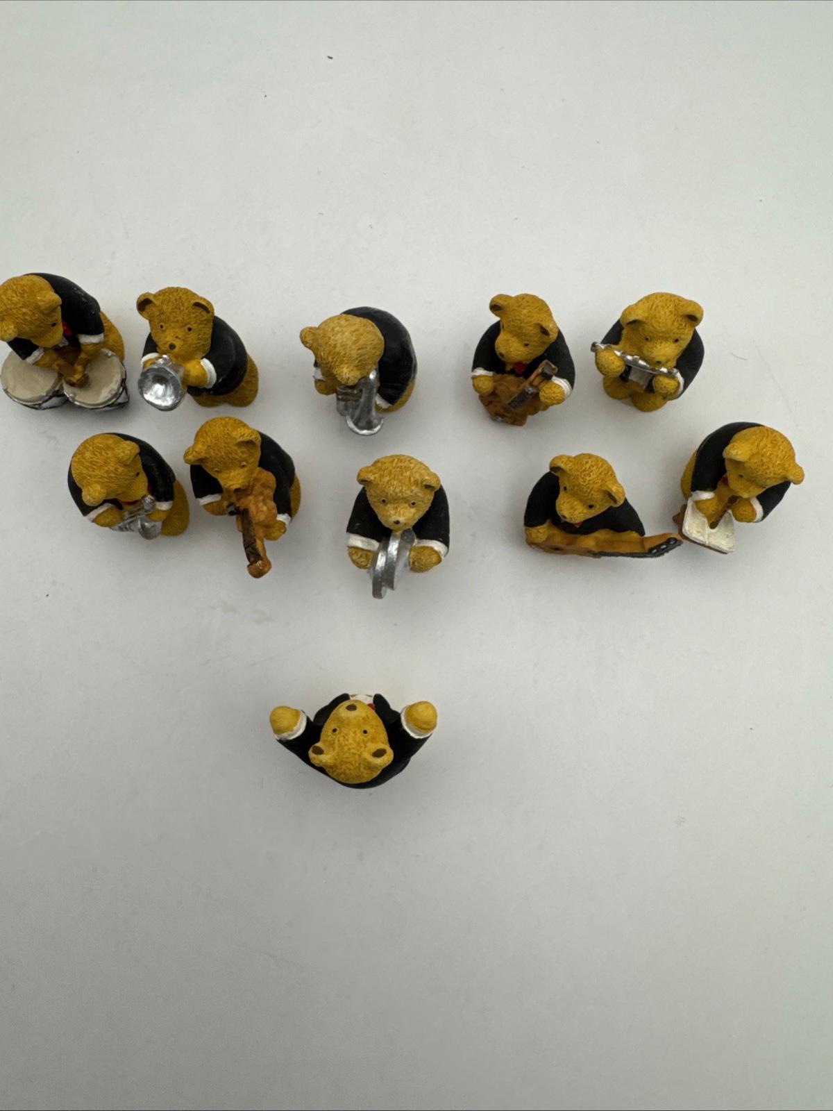 11 X Vintage R&R Hill Bears Musical Band Upcott Collection Hand Painted VGC Box5