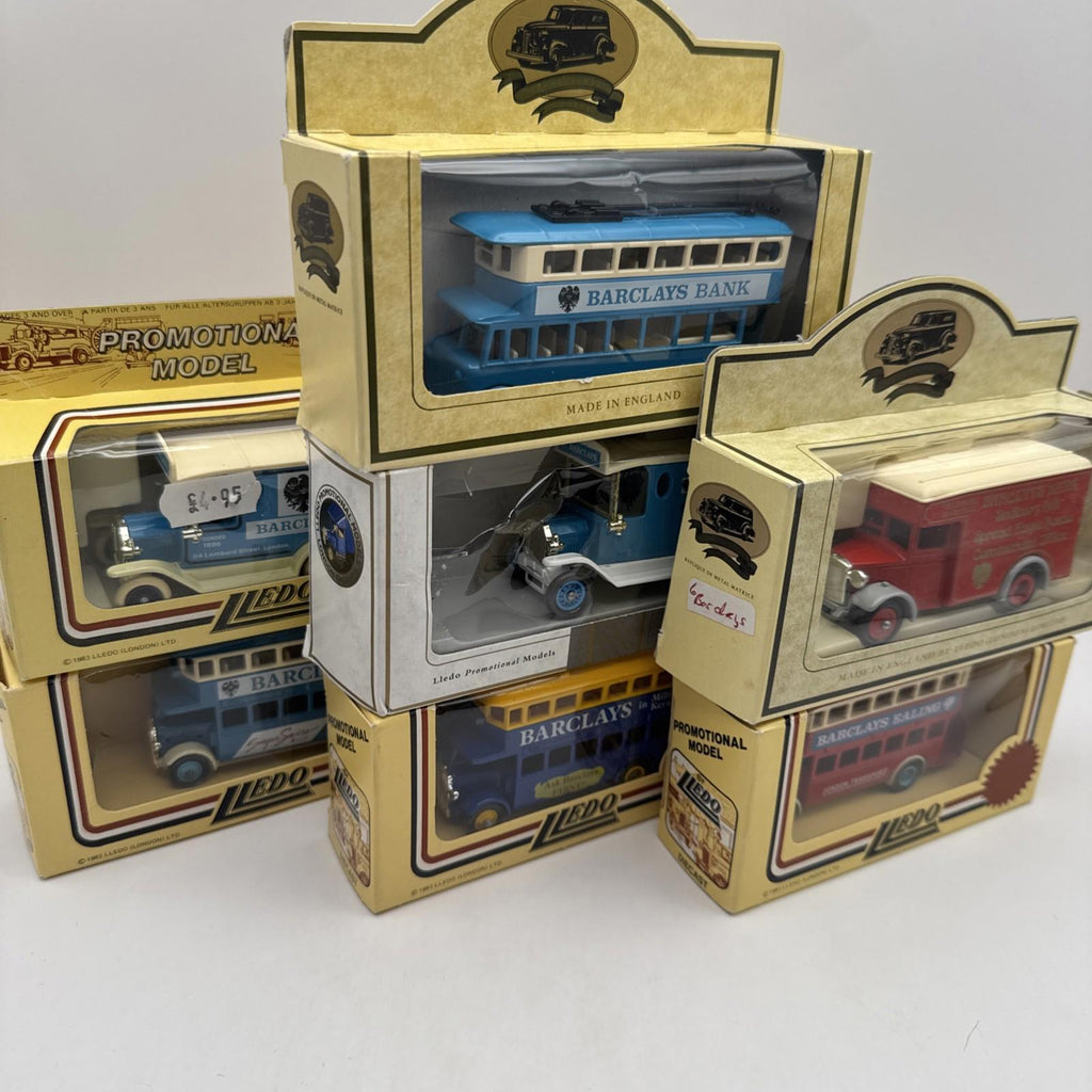 Lledo Promotional Models Barclays Bank X 7 Vehicles Boxed VGC Collectible