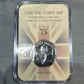 The Victory 50p Brilliant Uncirculated Coin In Capsule Churchill