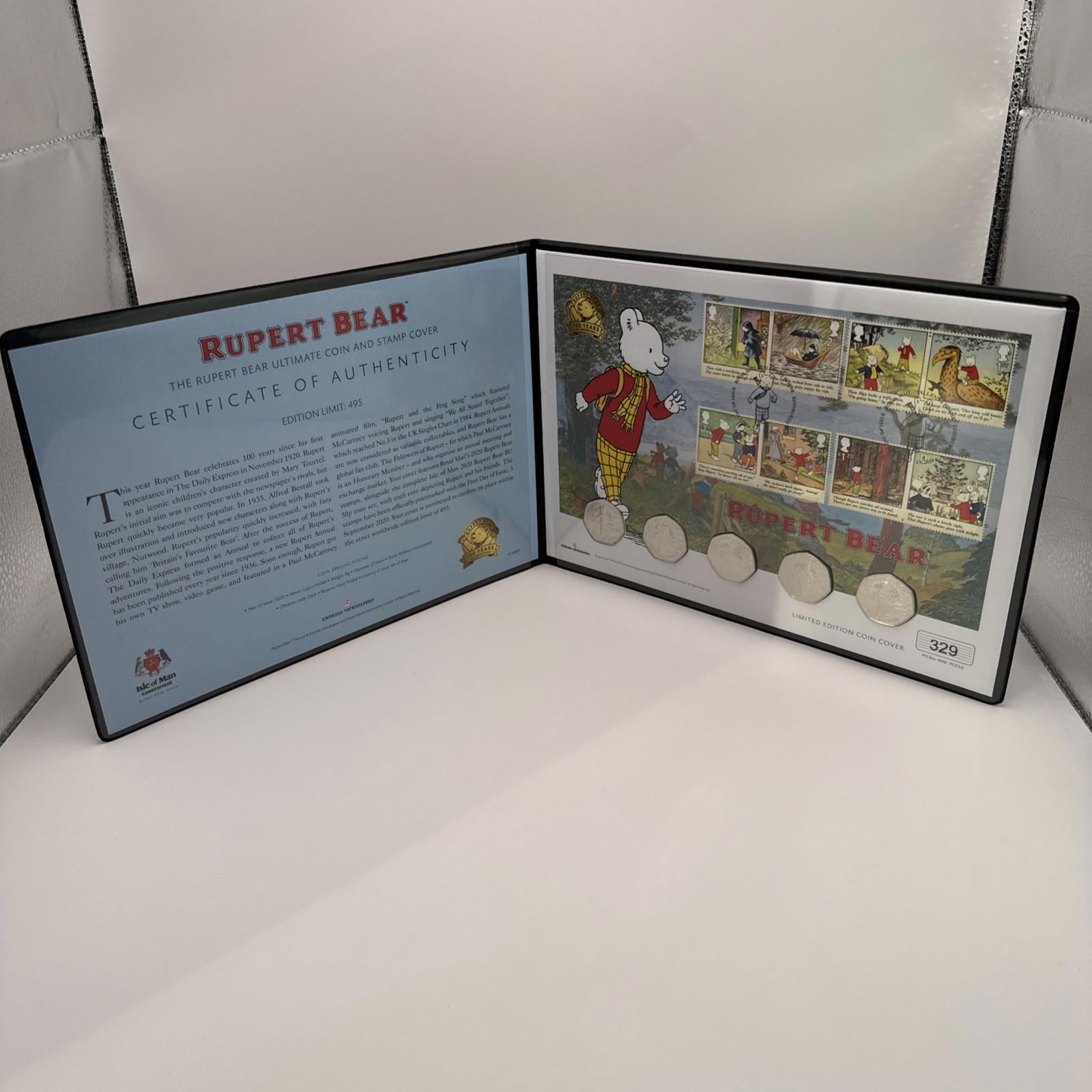 The Rupert Bear Coin And Stamp Cover With COA