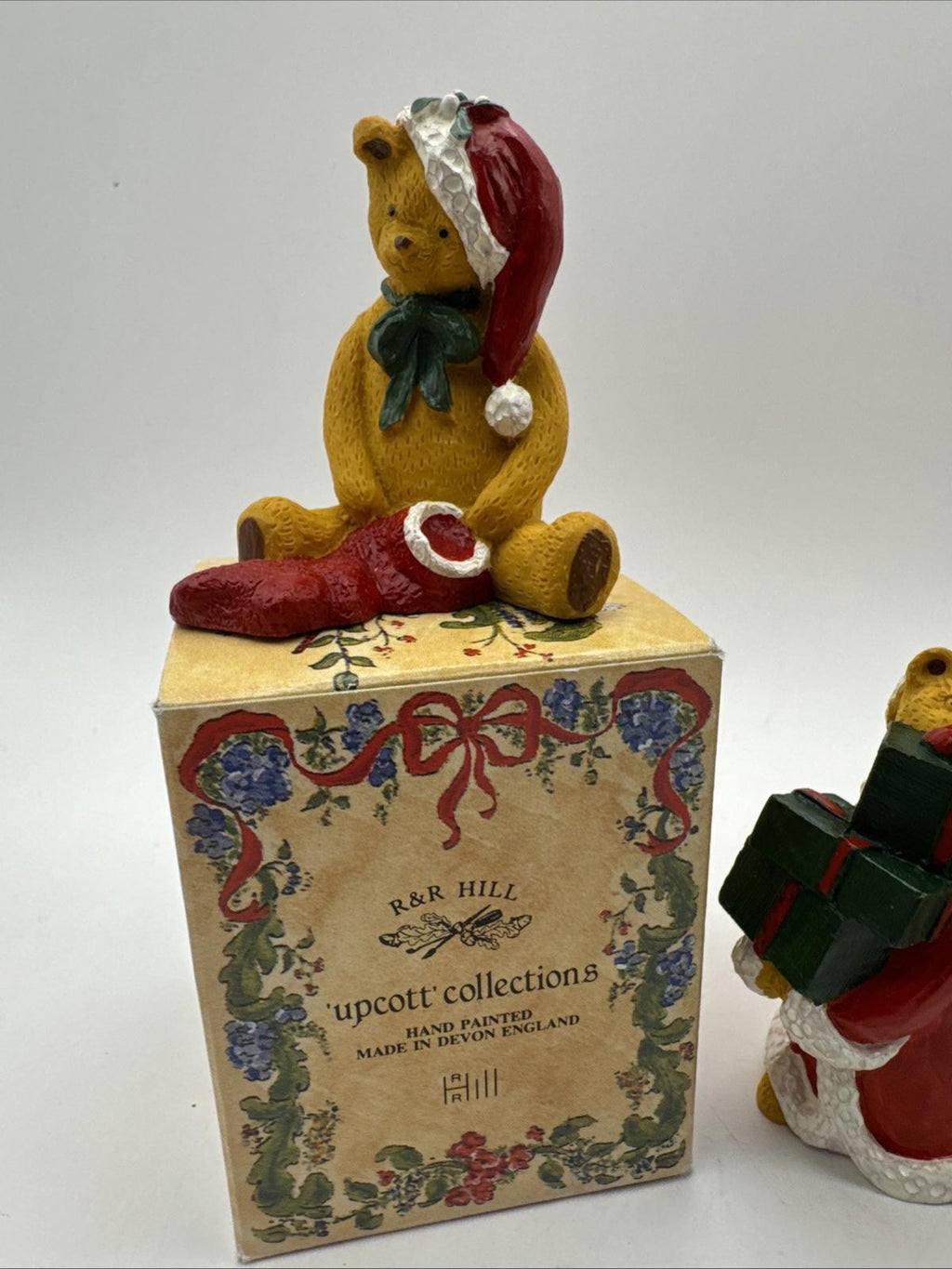 5 x Vintage R&R Hill Christmas Theme Bears VGC Upcott Collection Hand Painted