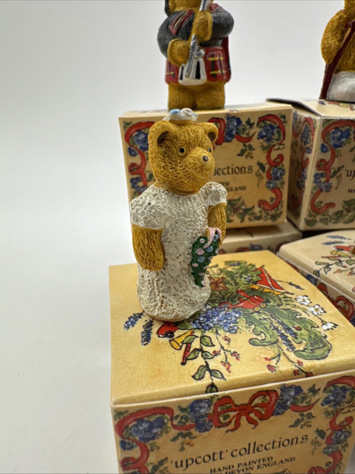 8 x Vintage R&R Hill Bears Upcott Collection Hand Painted Boxed VGC