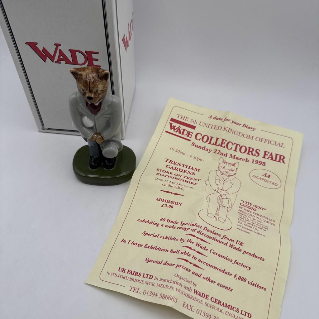 Boxed collectable Wade The City Gent Catkins character Limited Edition of 1500