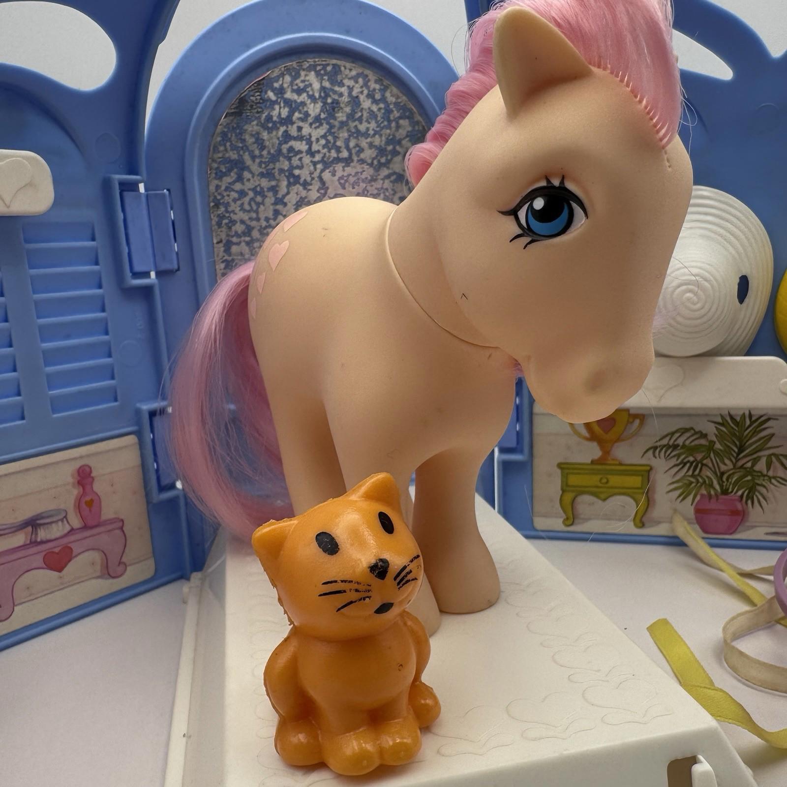 Vintage My Little Pony Grooming Parlour 1987 Peachy & Twinkles Cat Boxed Retro