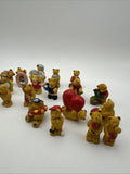 18 X Vintage R&R Hill 3cm Bears  VGC Upcott Collection Hand Painted Box 1