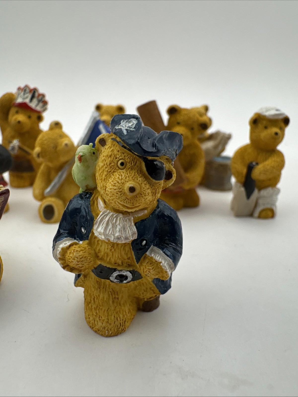 12 x Vintage R&R Hill Bears 3cm Upcott Collection Hand Painted VGC Box 6