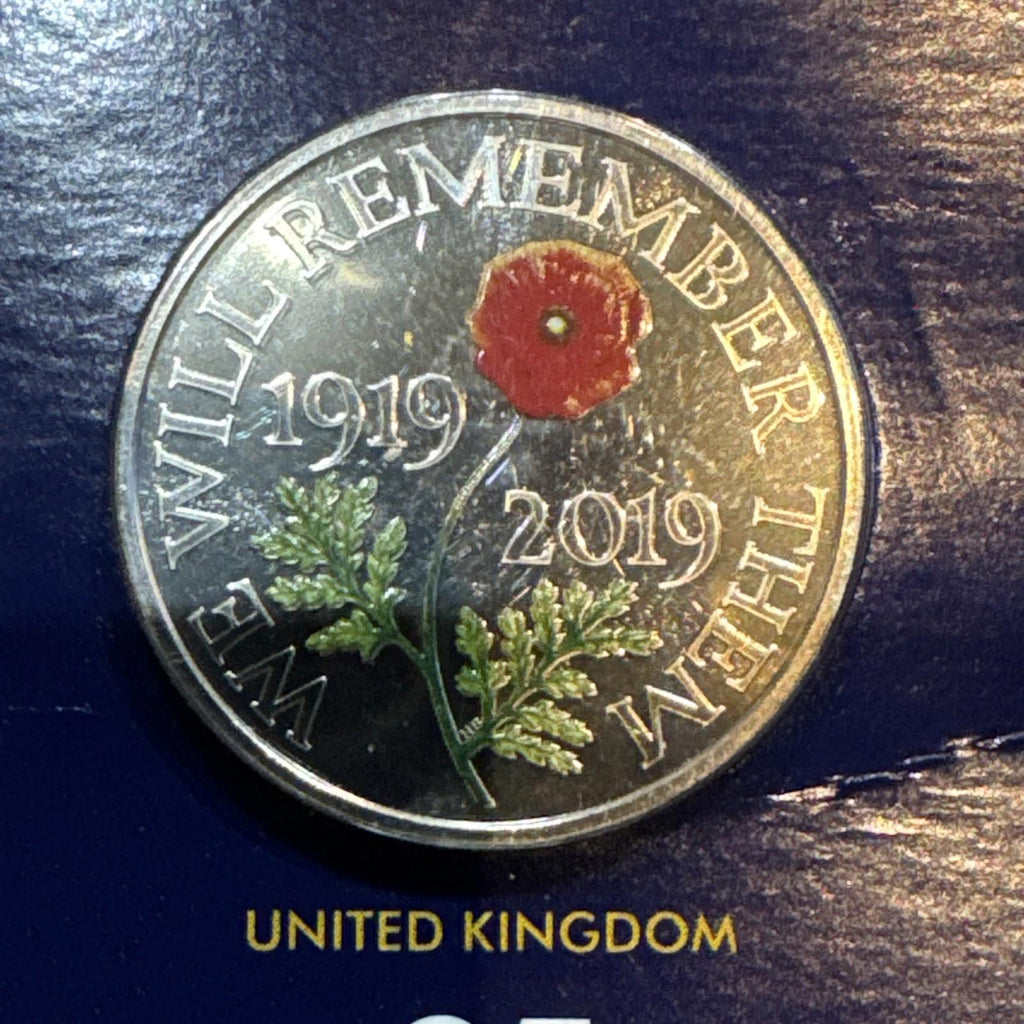 We Will Remember Poppy £5 Coin Brilliant Uncirculated