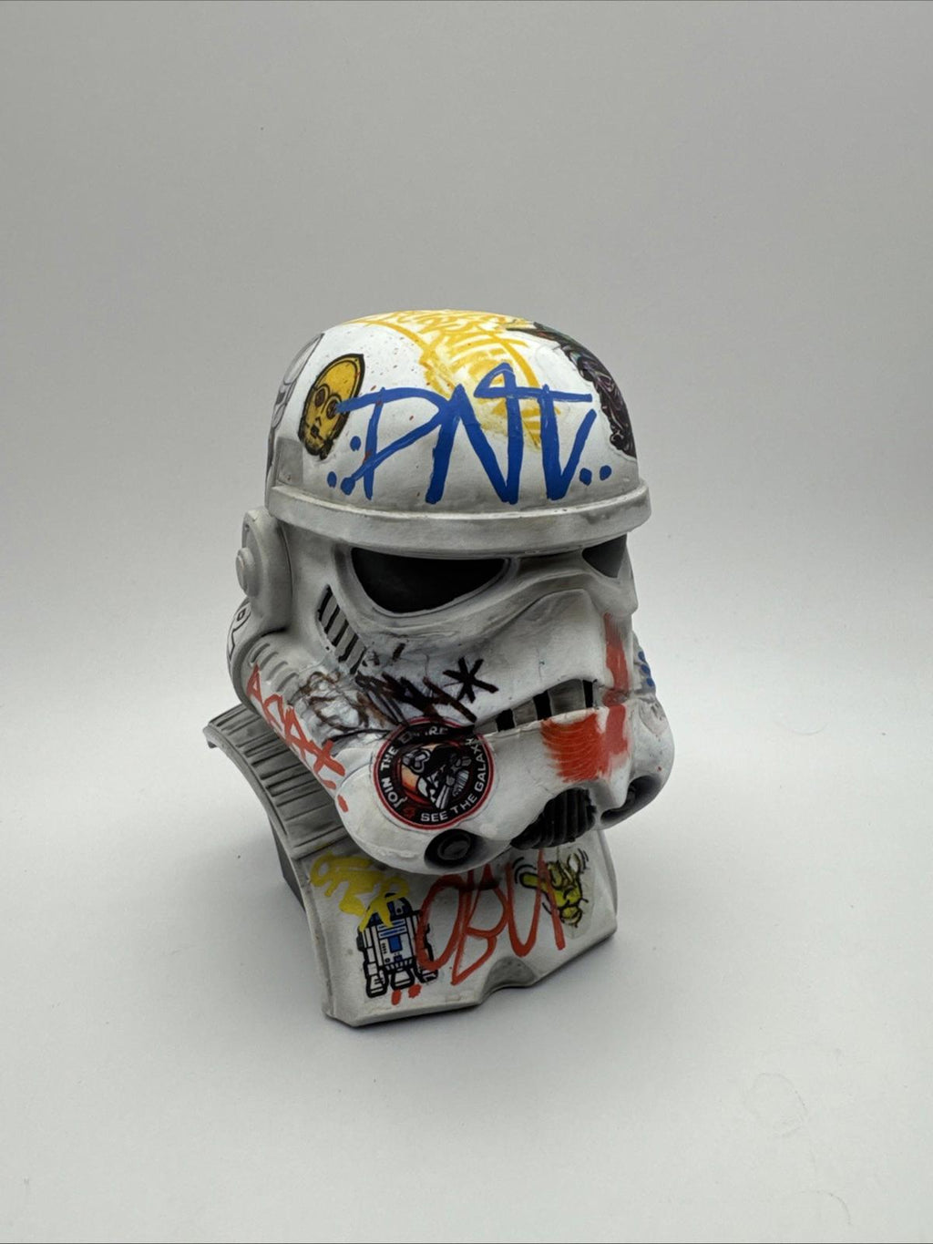 Stormtrooper Bust 3d Printed Graffiti Finish Hand Painted
