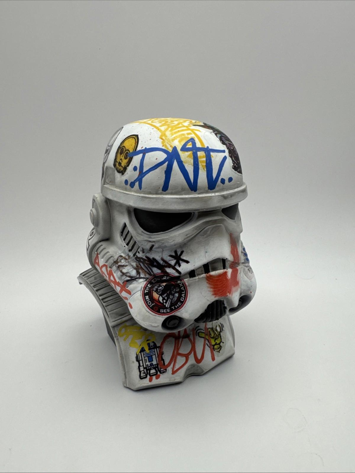 Stormtrooper Bust 3d Printed Graffiti Finish Hand Painted