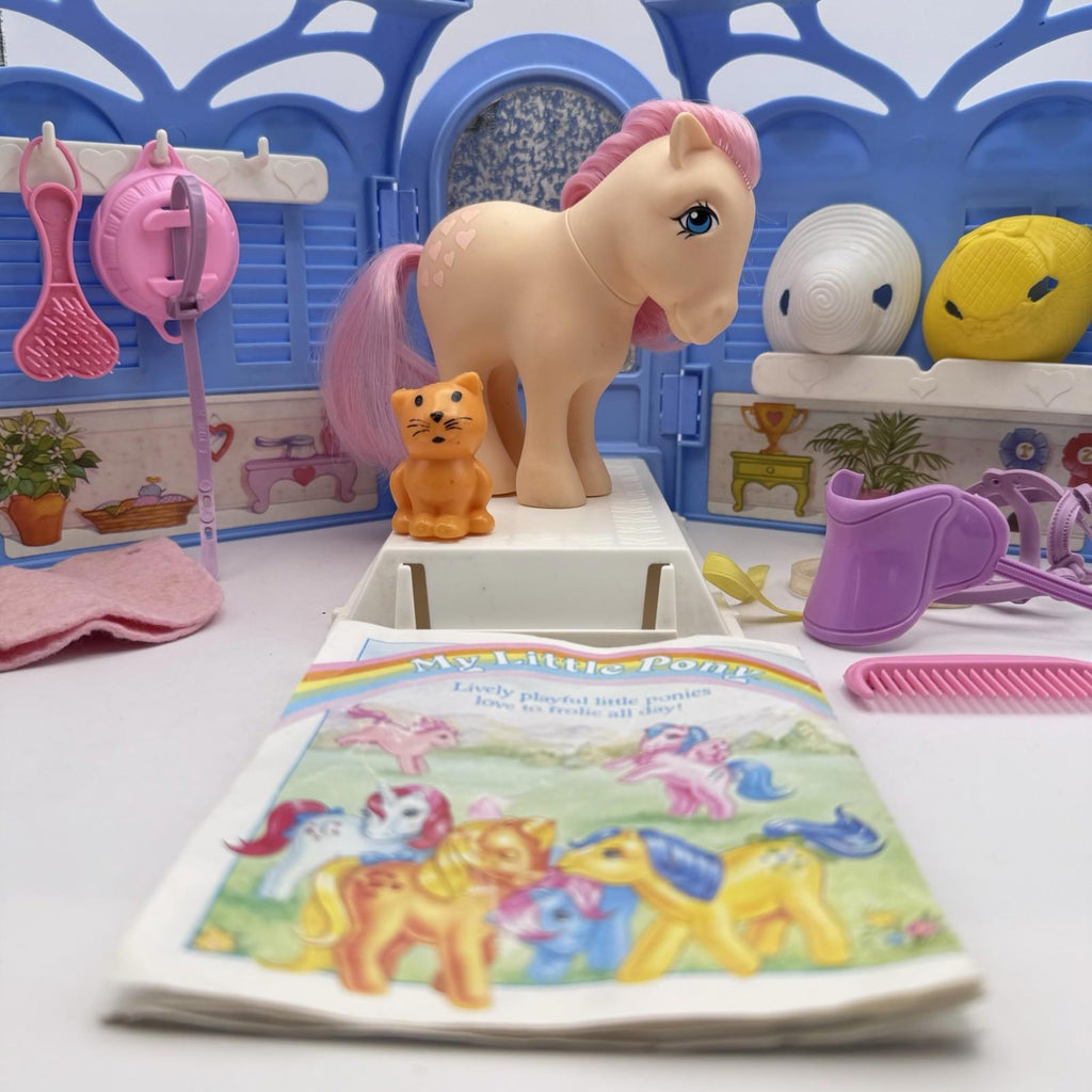 Vintage My Little Pony Grooming Parlour 1987 Peachy & Twinkles Cat Boxed Retro