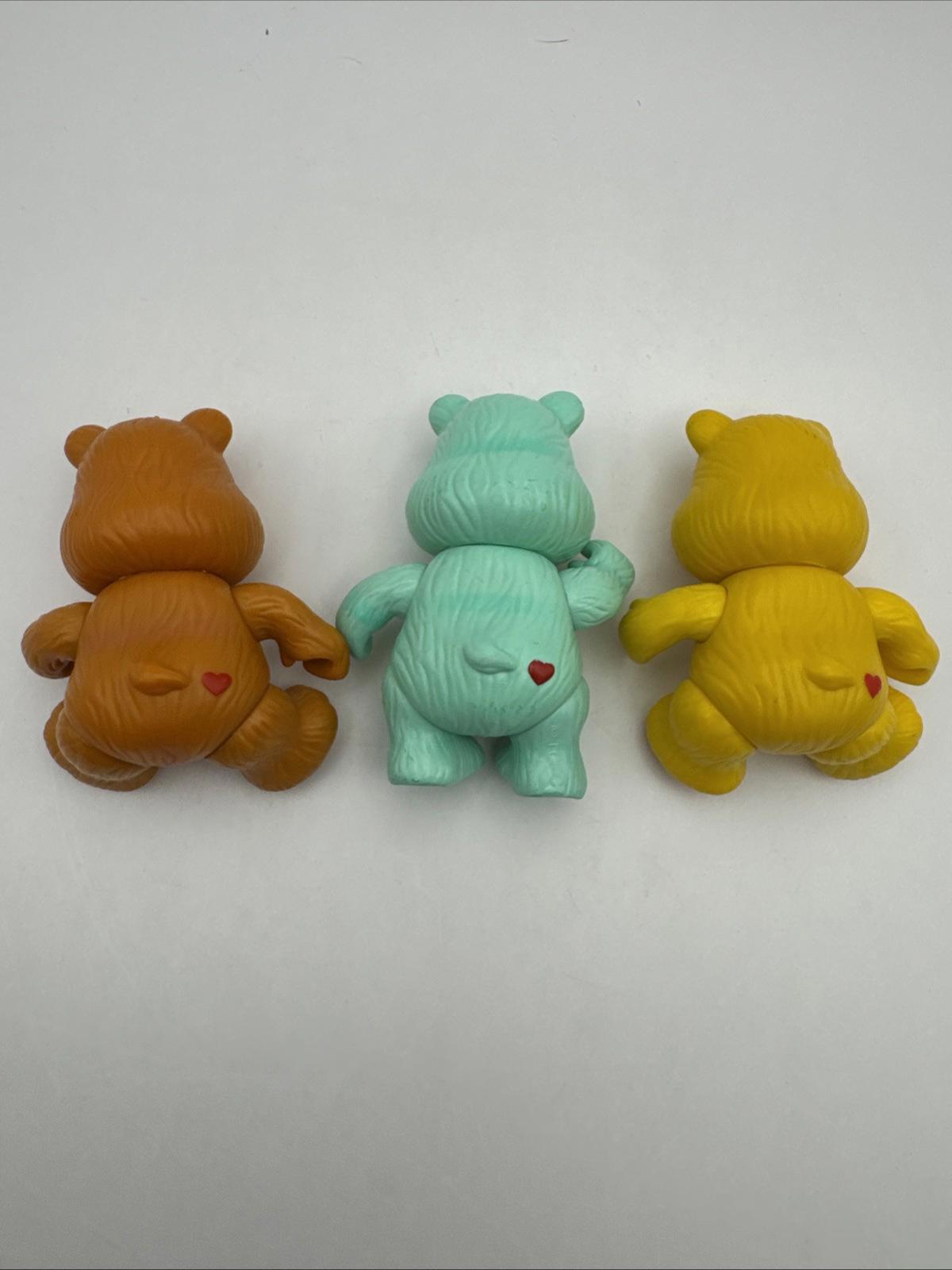 Care Bears 2002 Vintage Posable Figures X3 TCFC Made Retro Collectable