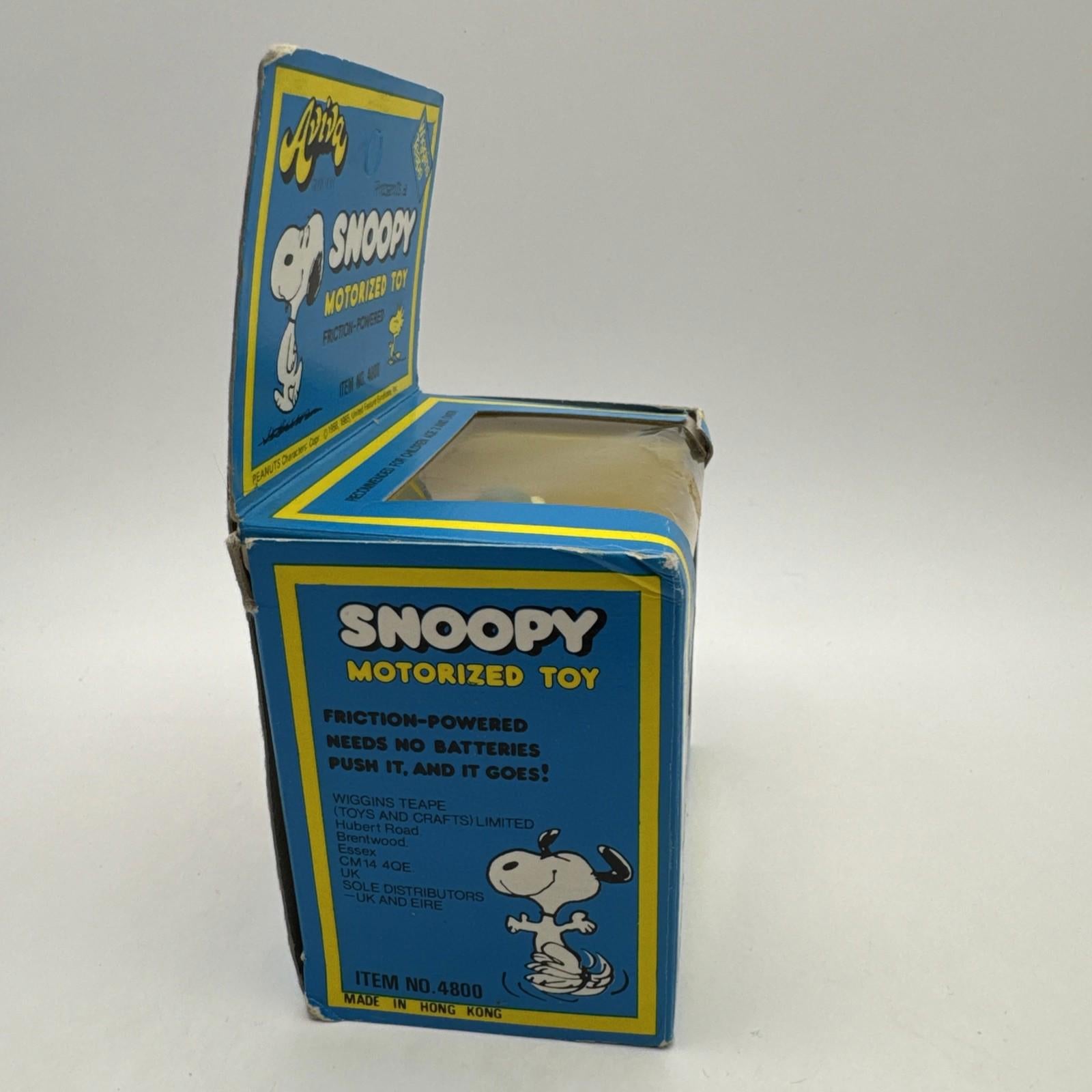 Vintage 1975 Snoopy Friction Toy in Box Peanuts Official Rare Vintage