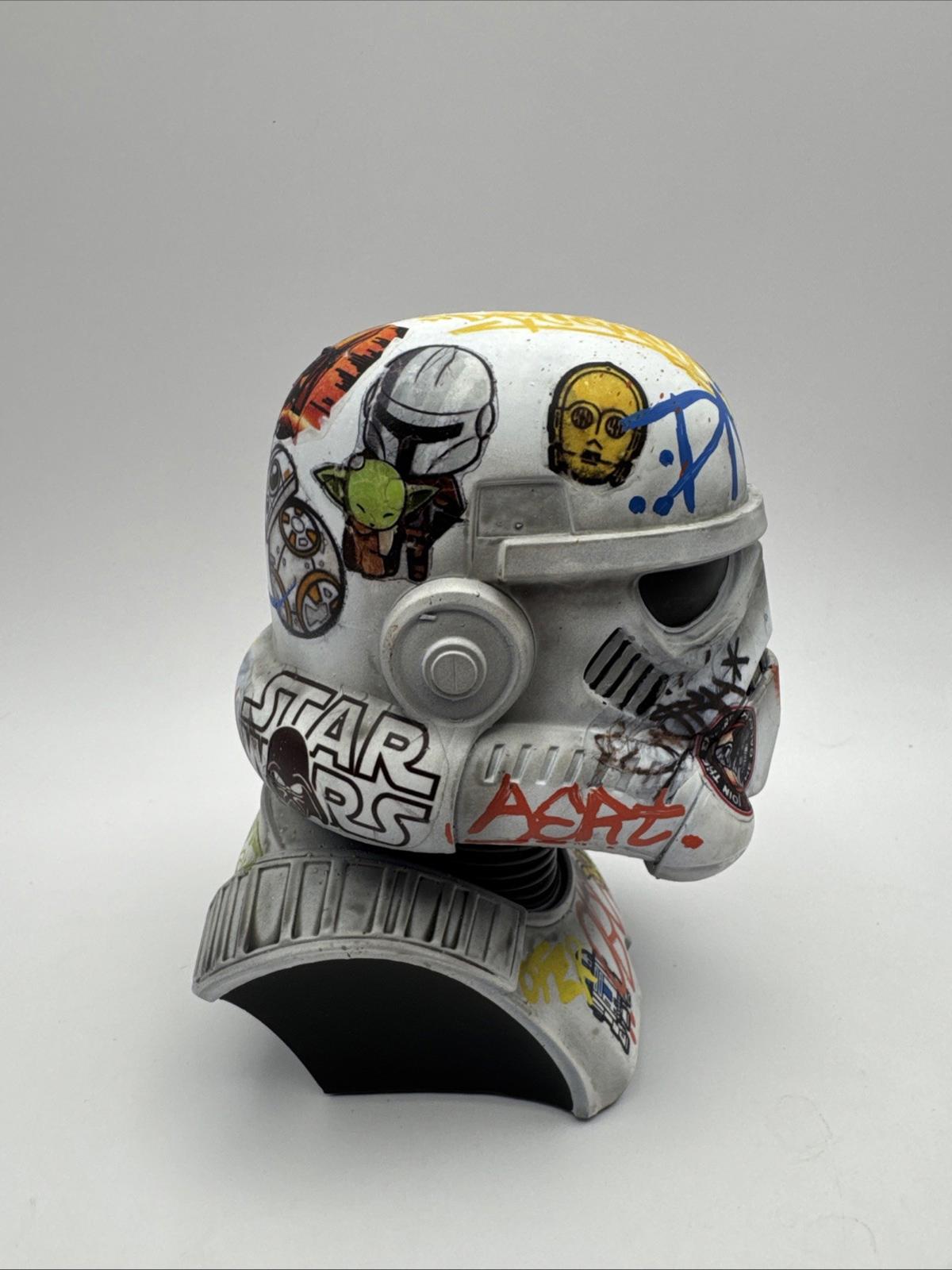 Stormtrooper Bust 3d Printed Graffiti Finish Hand Painted
