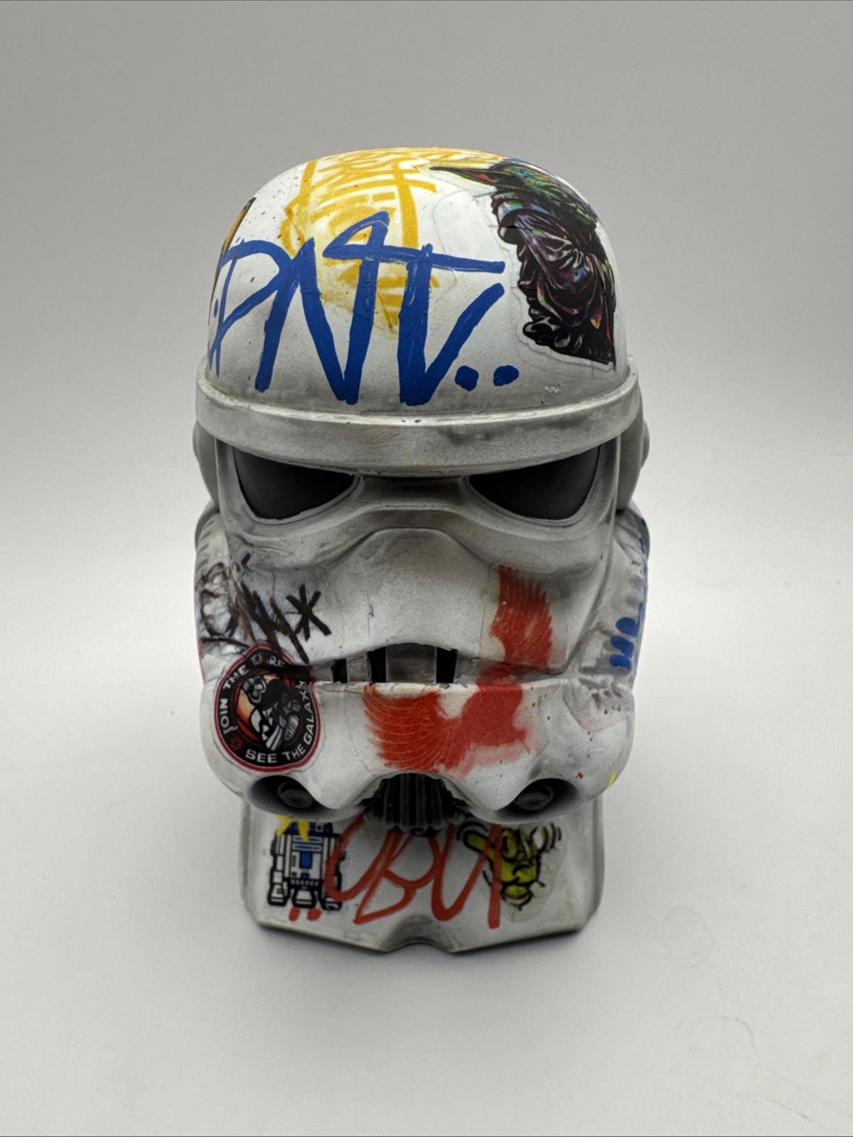 Stormtrooper Bust 3d Printed Graffiti Finish Hand Painted