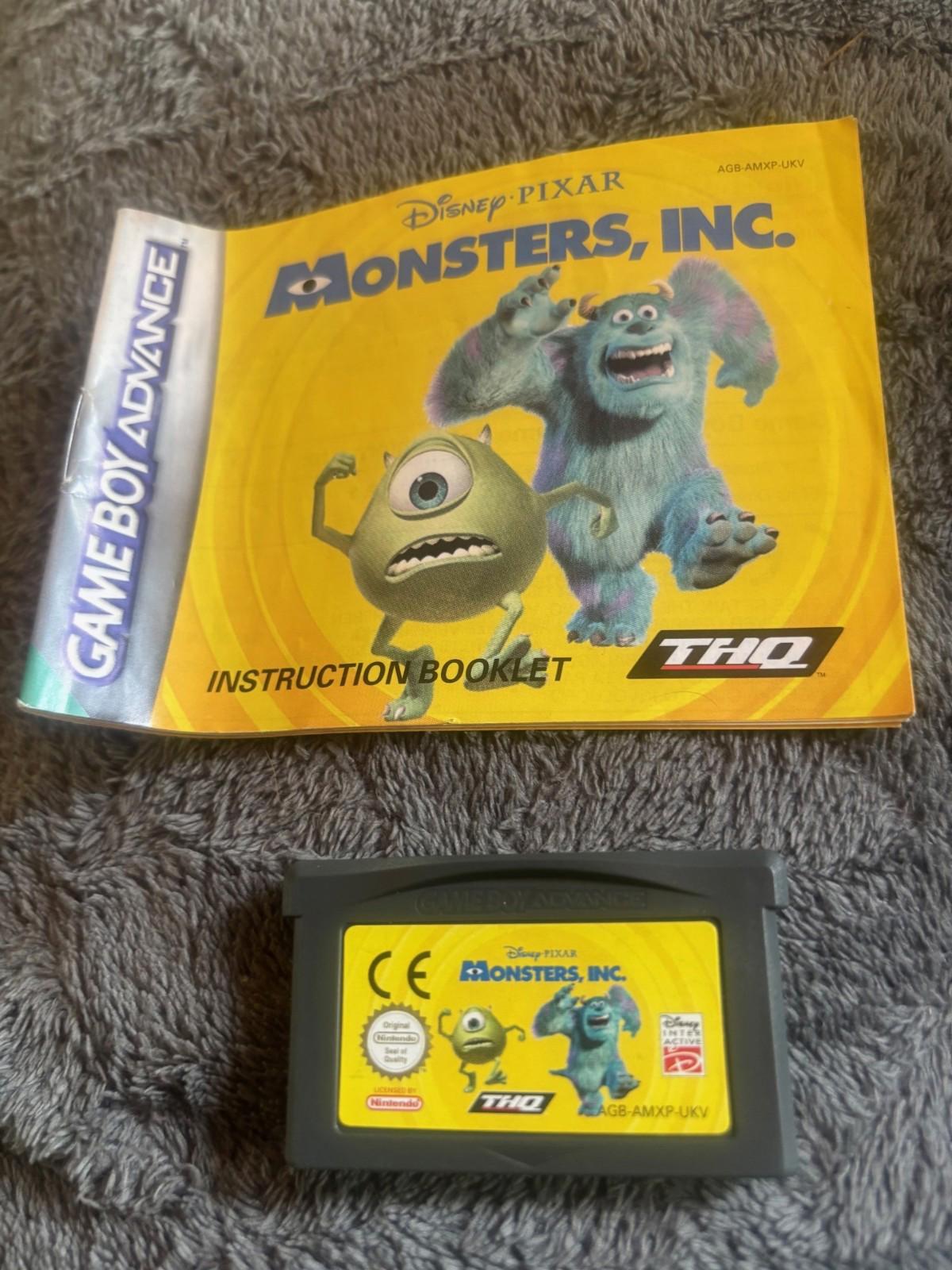 Nintendo Game Boy Advance Monsters Inc game & Instruction Booklet - Retro - Used