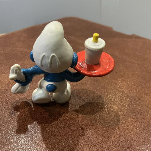 1996 McDonald's Vintage Waiter Smurf Collectable SM044
