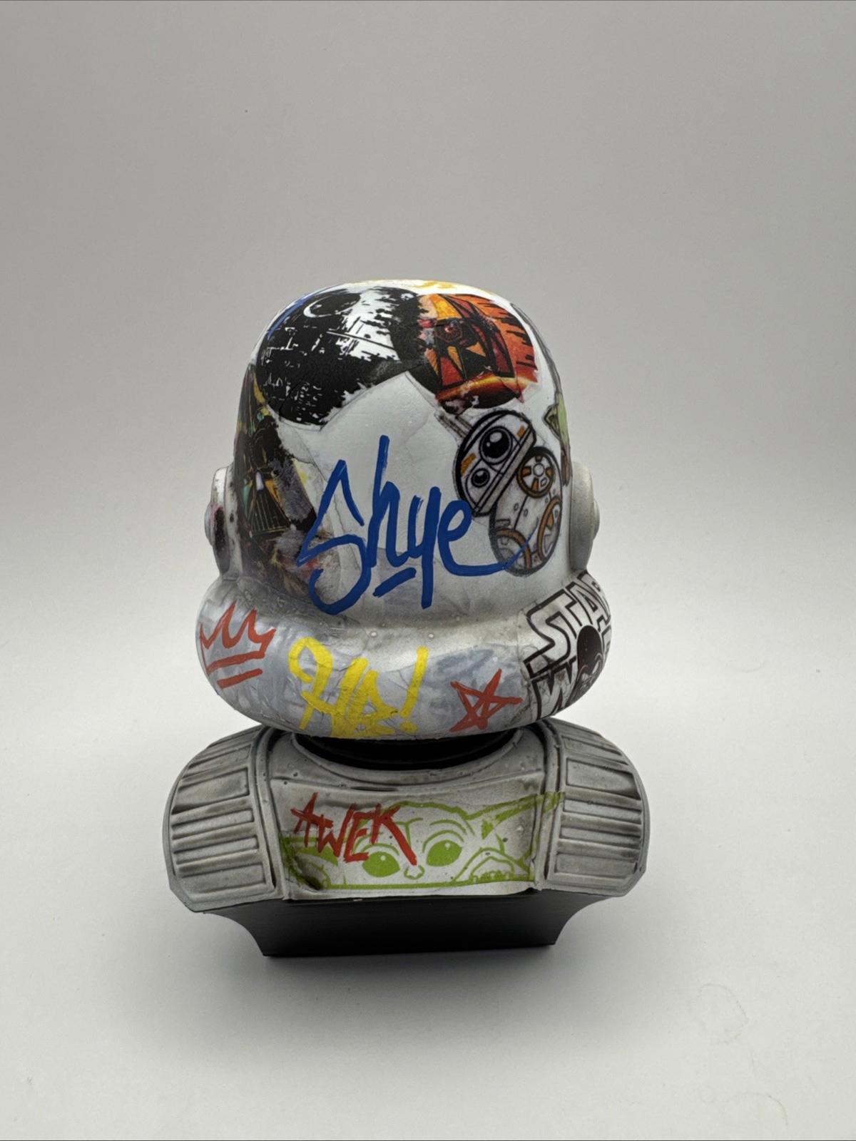 Stormtrooper Bust 3d Printed Graffiti Finish Hand Painted