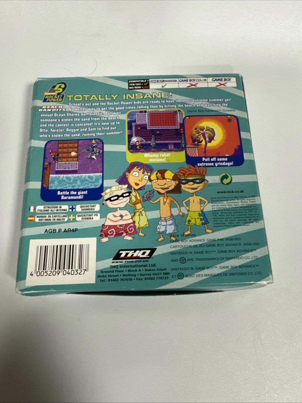 Game Boy Advance Boxed Nickelodeon Rocket Power Beach Bandits Nintendo