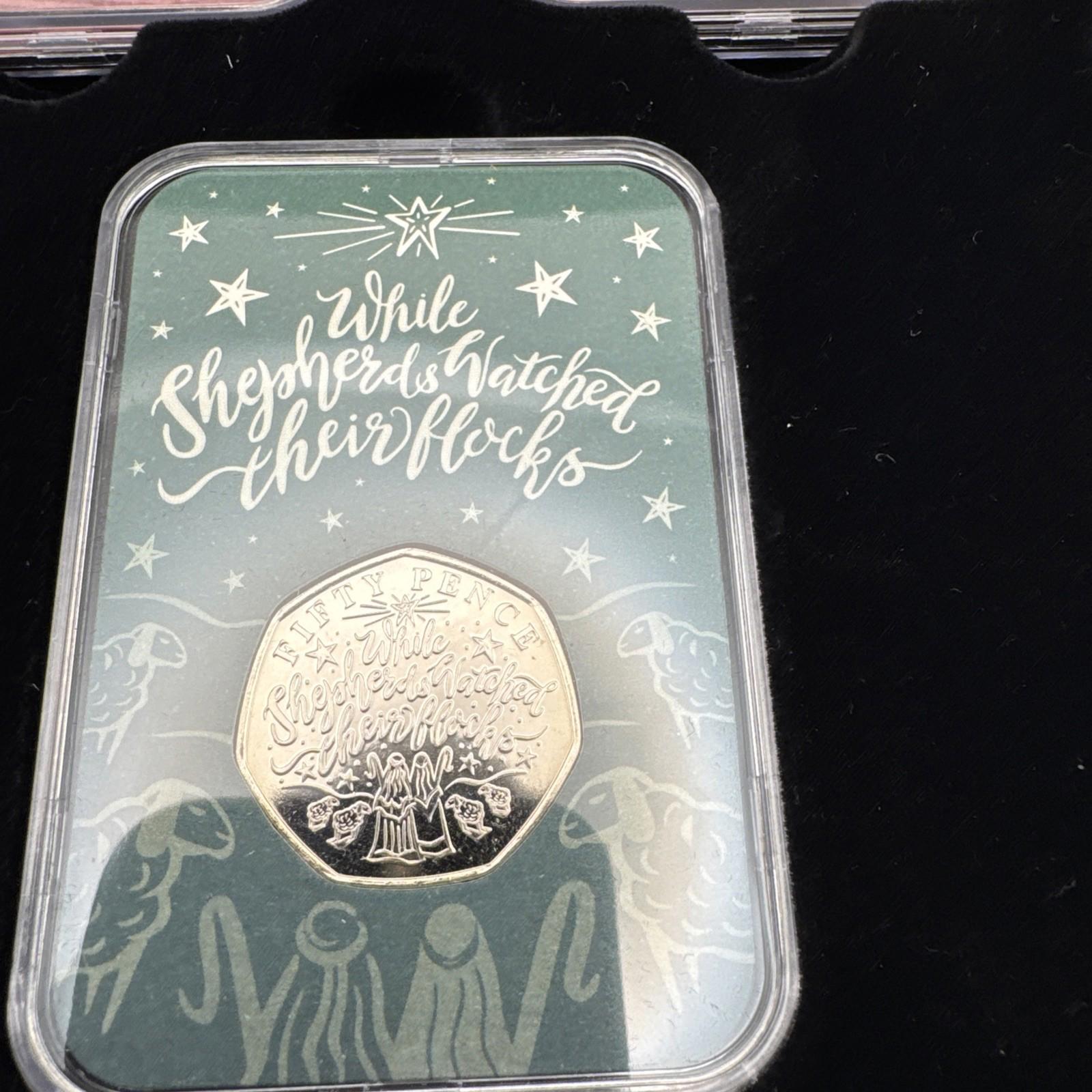 2020 The Christmas Carol 50p Capsule Coin Collection Guernsey with COA