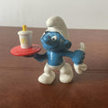 1996 McDonalds  Vintage Milkshake Waiter Smurf VGC Collectable SM028