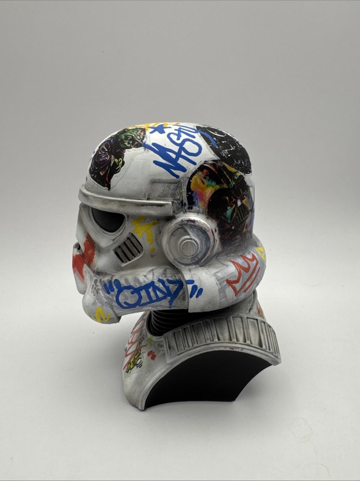 Stormtrooper Bust 3d Printed Graffiti Finish Hand Painted