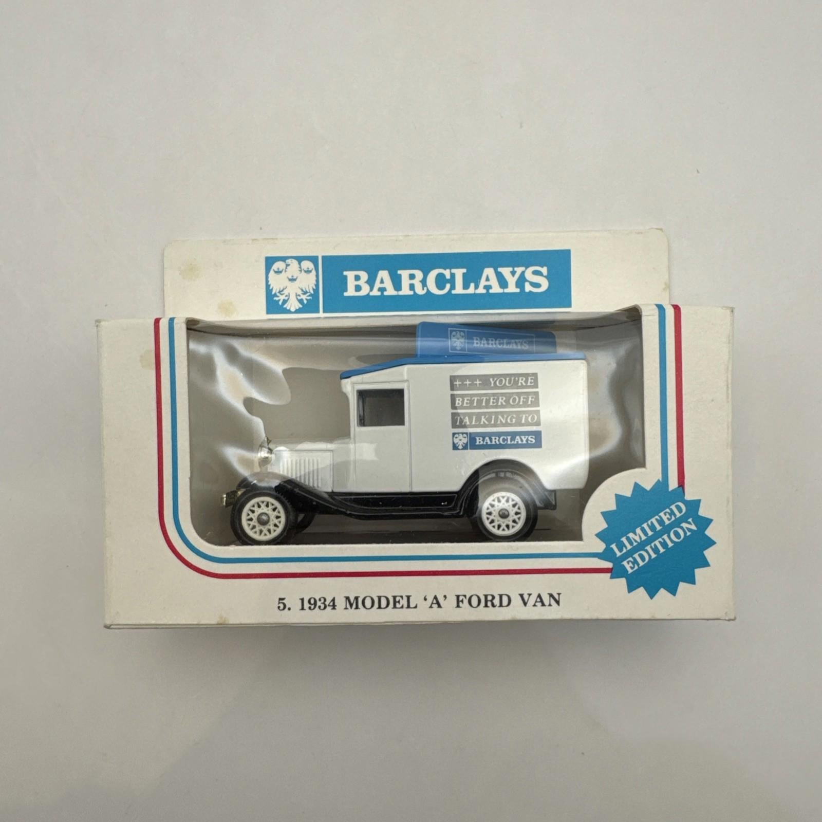 Vintage LLedo Barclays Parcel Van car model limited edition 1934 Dennis Parcels