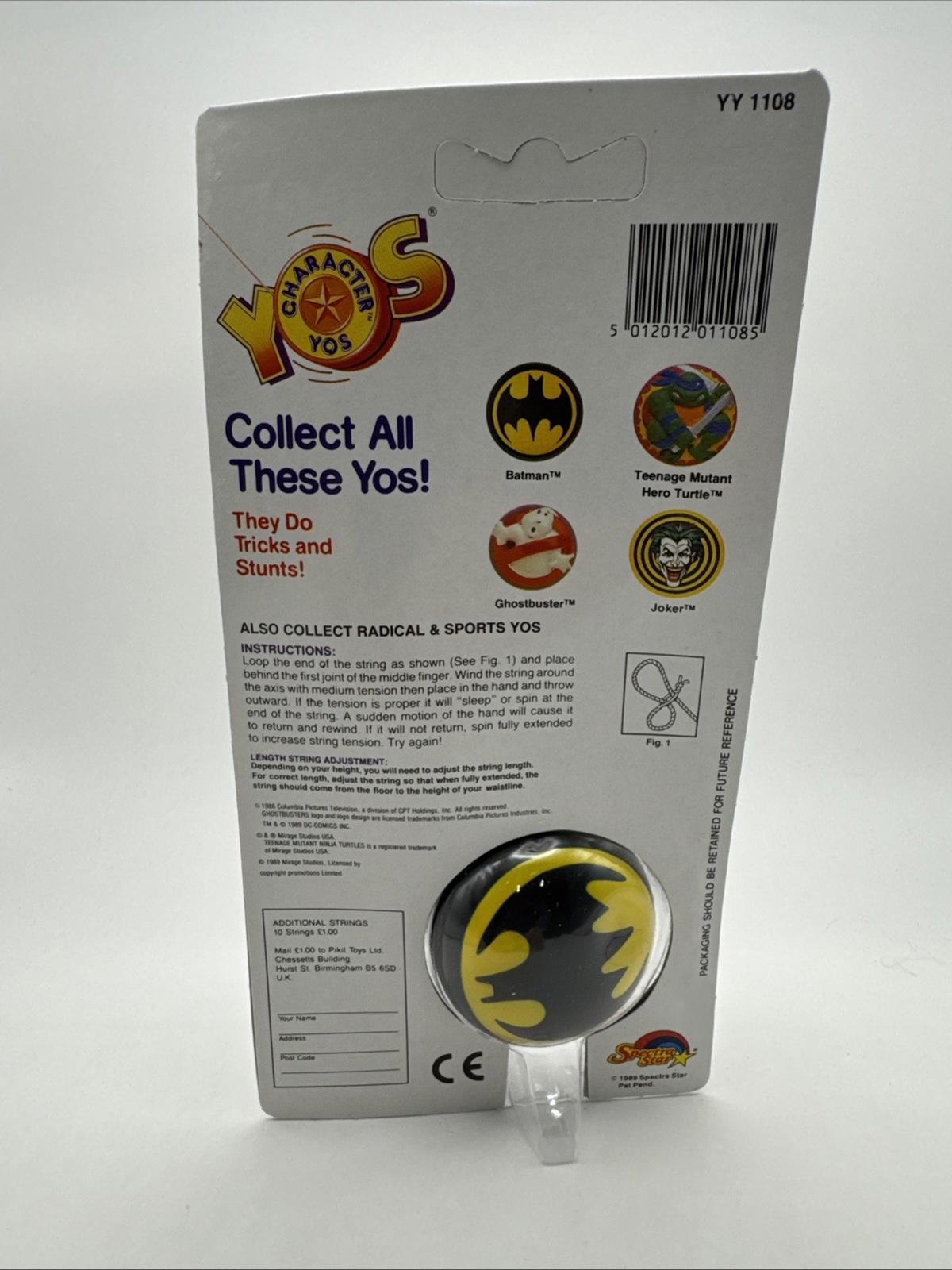 Original Batman Character Yos Yo-Yo 1989 Vintage Spectra Star DC Comics Toy