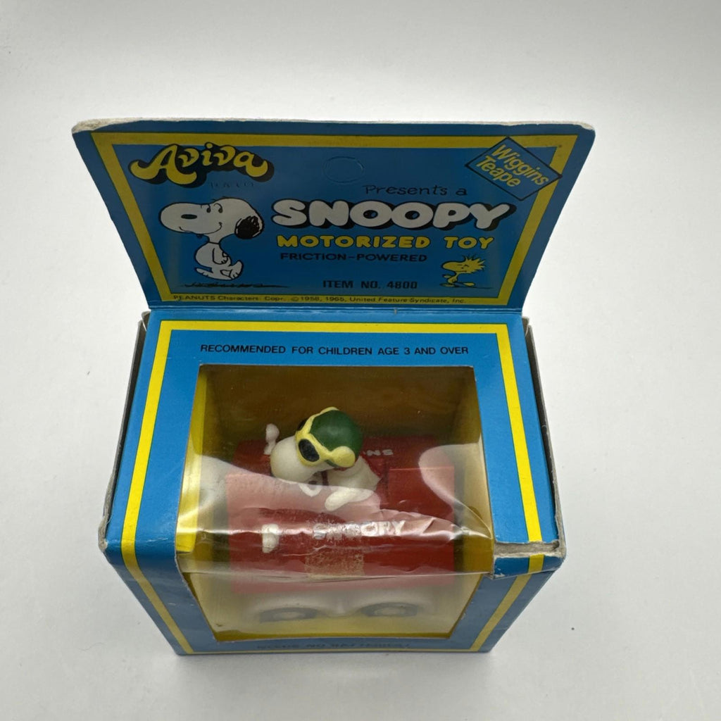 Vintage 1975 Snoopy Friction Toy in Box Peanuts Official Rare Vintage