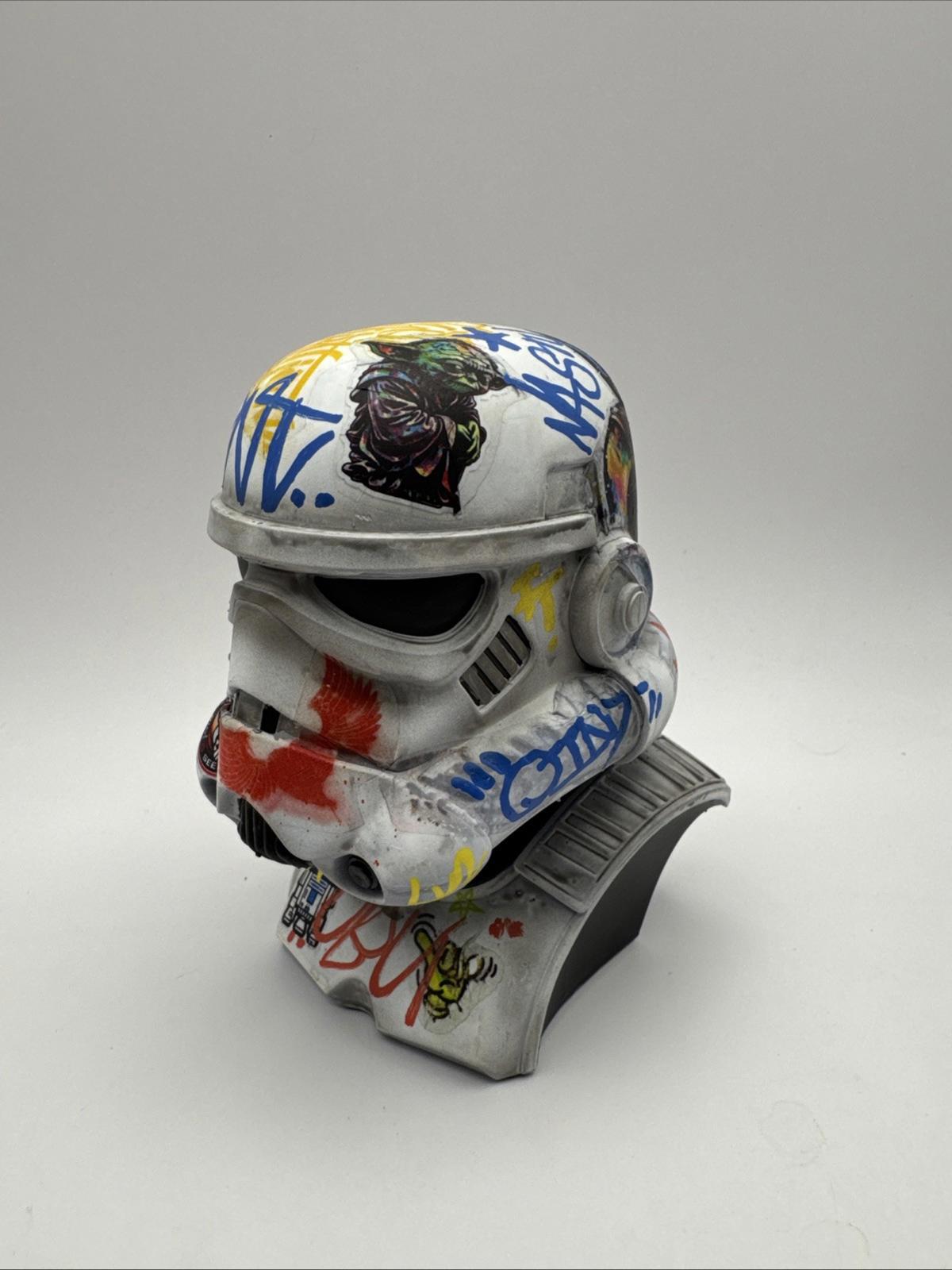 Stormtrooper Bust 3d Printed Graffiti Finish Hand Painted