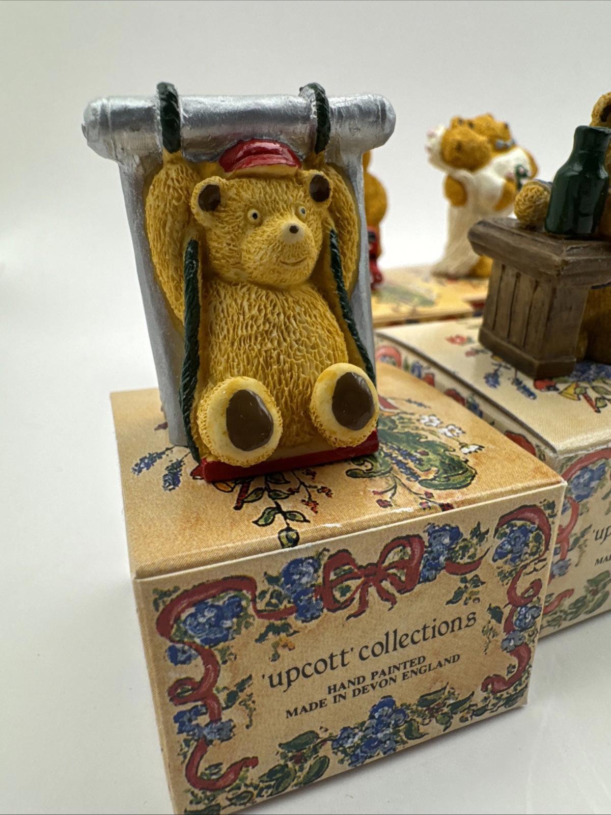 6 x Vintage R&R Hill Bears Upcott Collection Hand Painted VGC  Boxed