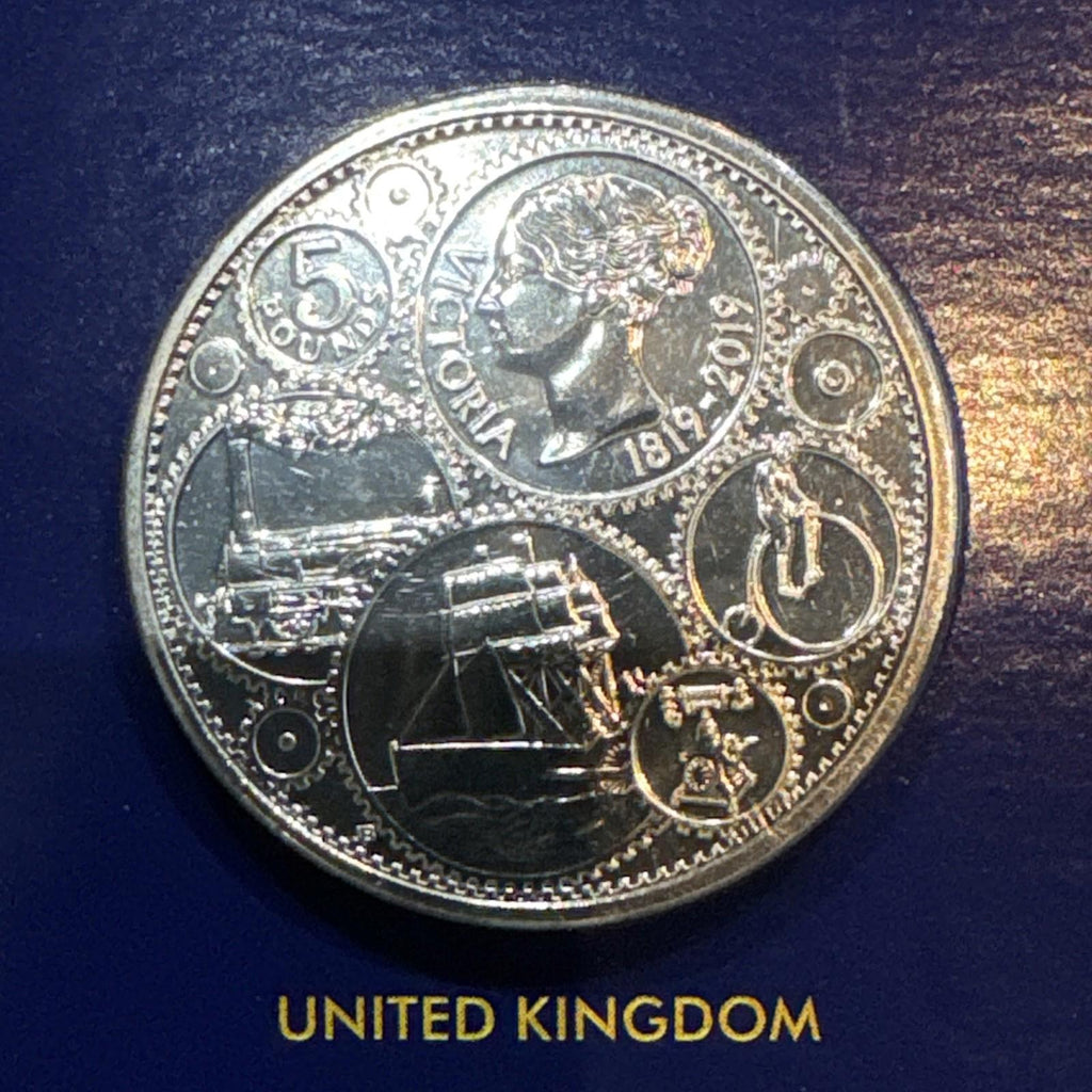 UK 2019 QUEEN VICTORIA CERTIFIED BRILLIANT UNCIRCULATED £5 - sealed pack