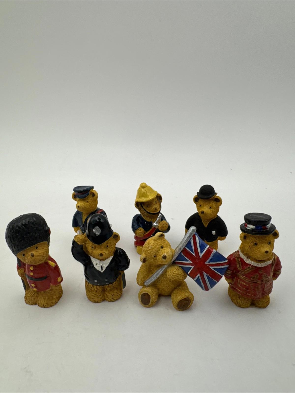 7 X Vintage R&R Hill London Bears Upcott Collection Hand Painted VGC