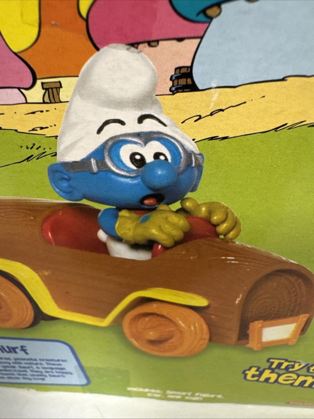The Smurfs Pull Back Motor Car Smurf Vehicle Boxed