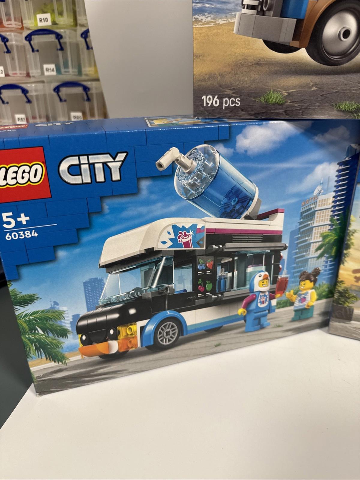 Lego Trucks Set 60452  60404  60384 Doughnut Burger Slush New