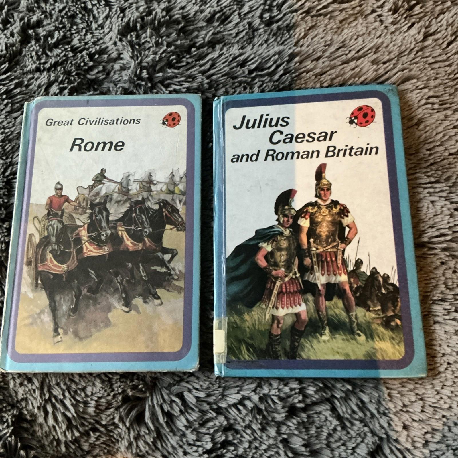 2 Vintage Ladybird Books Great Civilisations Rome & Julius & Roman Britain