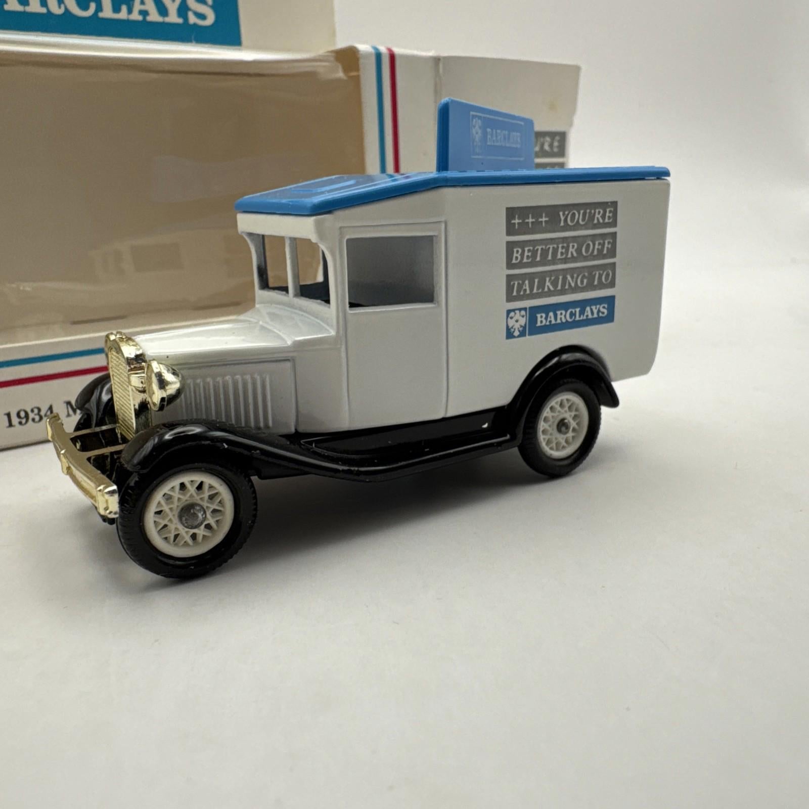 Vintage LLedo Barclays Parcel Van car model limited edition 1934 Dennis Parcels