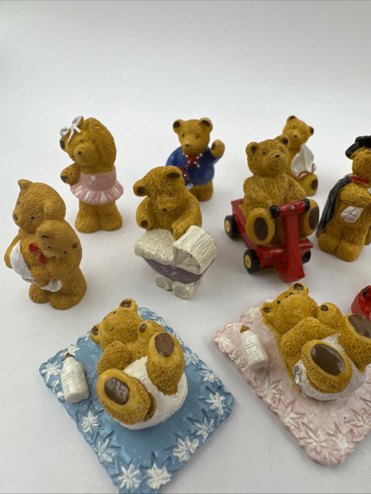 24 x Vintage R&R Hill 3cm Bears VGC Upcott Collection Hand Painted Box 2