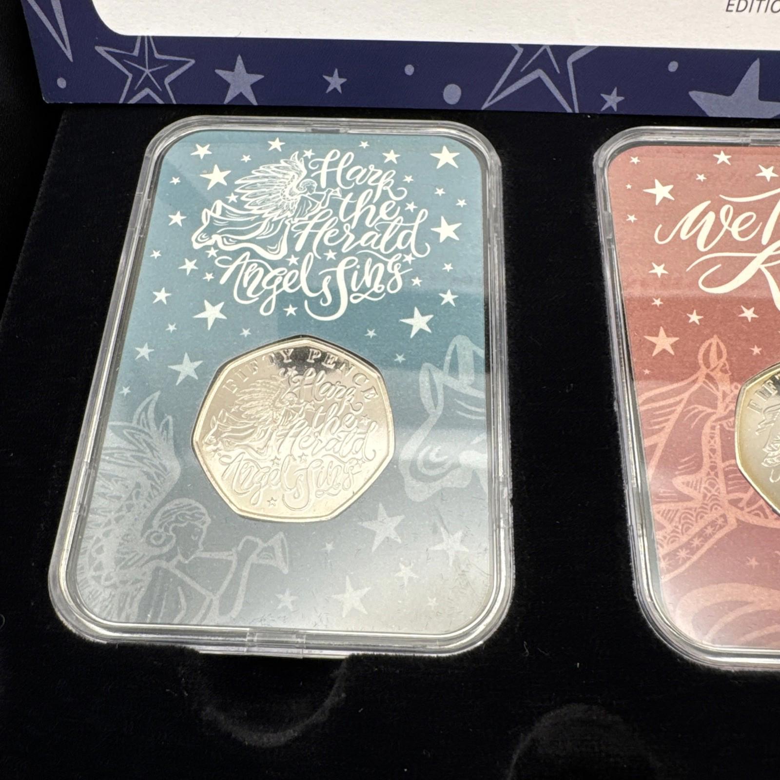 2020 The Christmas Carol 50p Capsule Coin Collection Guernsey with COA