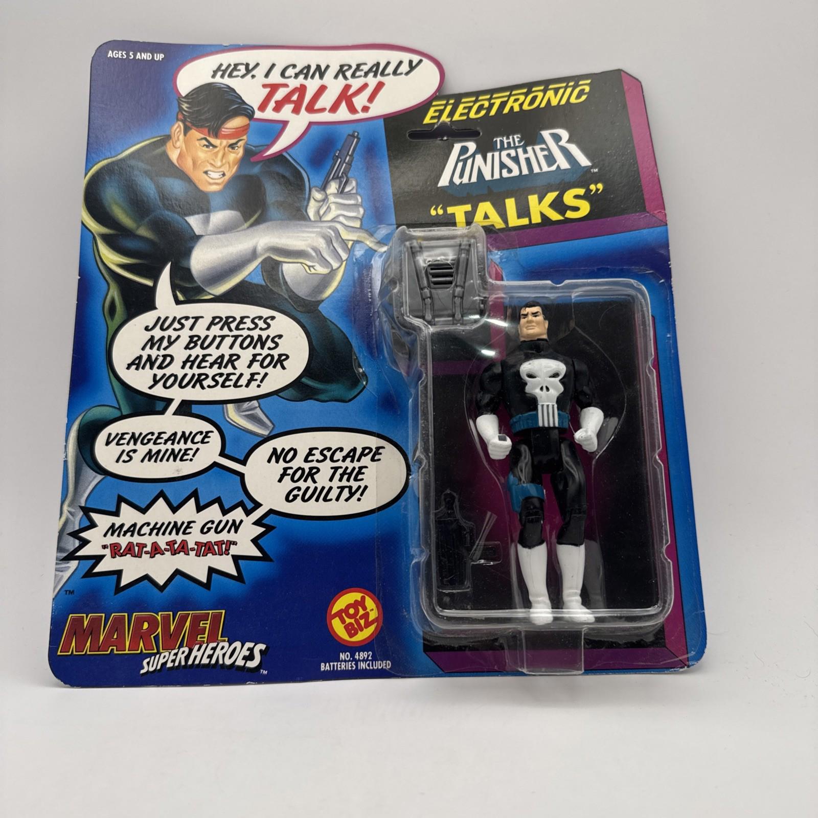 Marvel Electronic Super Heroes The Punisher Talks Carded 1991 Toy Biz