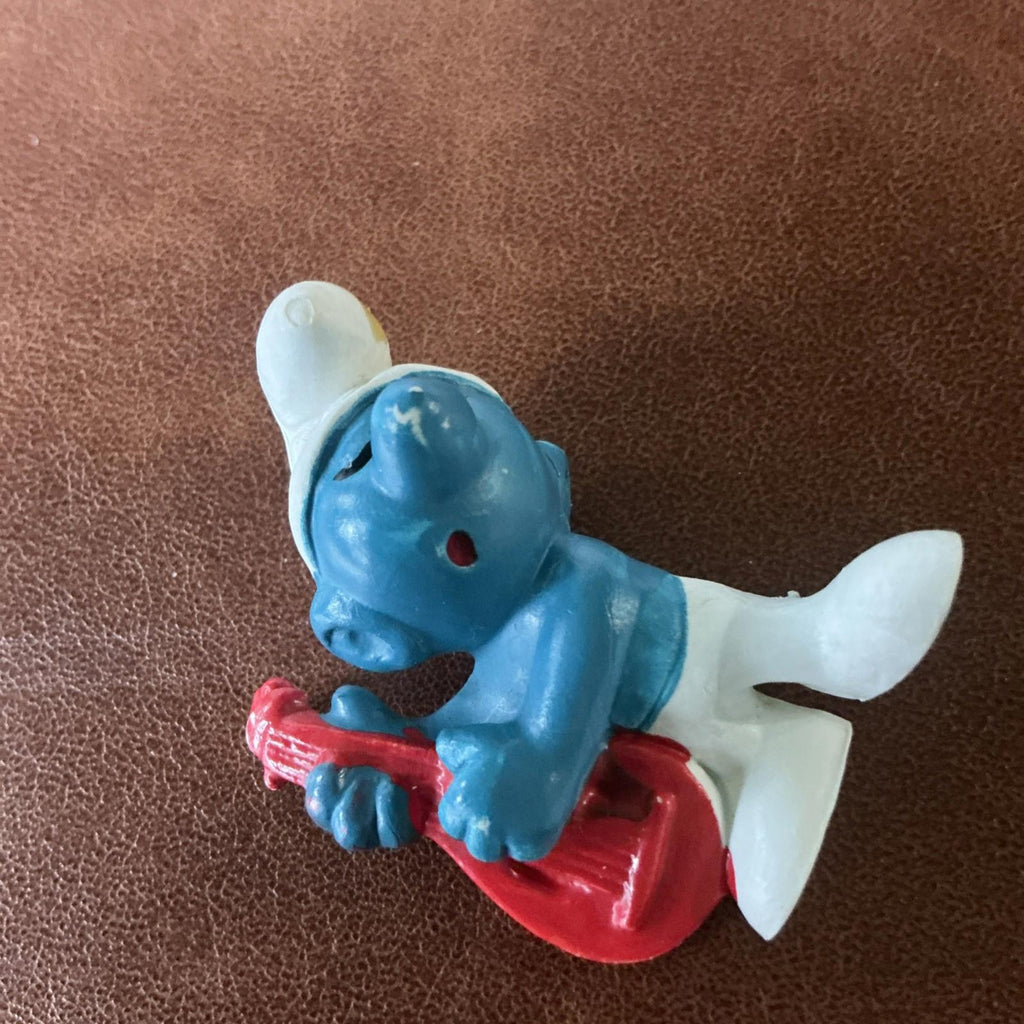 Lute Musical Smurf  ( Red Variant) 20013 PEYO Vintage Excellent Condition SM031