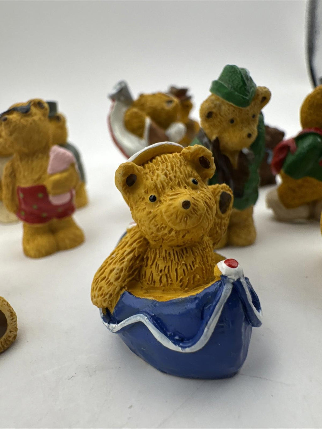 15 X Vintage R&R Hill 3cm Bears VGC Upcott Collection Hand Painted Box 3