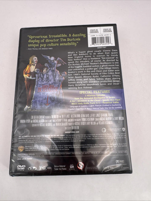 Beetlejuice 20th Anniversary Deluxe Edition DVD New Sealed