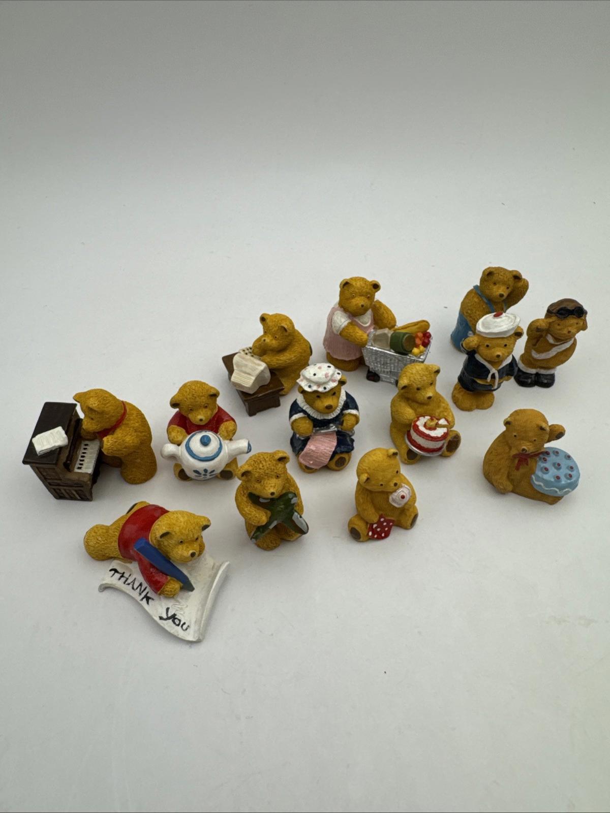 13 x Vintage R&R Hill Bears Upcott Collection Hand Painted VGC Box 7