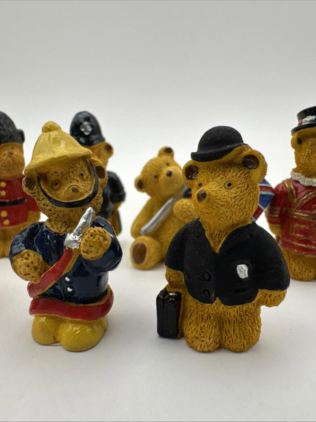 7 X Vintage R&R Hill London Bears Upcott Collection Hand Painted VGC