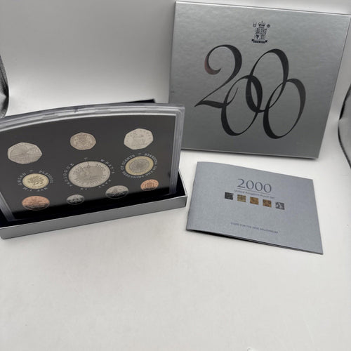 2000 Royal Mint United Kingdom Proof Coin Set Excellent Condition